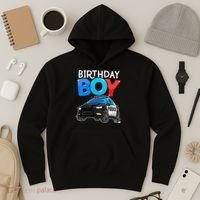 Birthday Police Car Policeman Theme Birthday Hoodie thumb 3