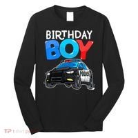 Birthday Police Car Policeman Theme Birthday Long Sleeve Shirt thumb 0