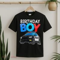 Birthday Police Car Policeman Theme Birthday T-Shirt thumb 2