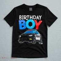 Birthday Police Car Policeman Theme Birthday T-Shirt thumb 5