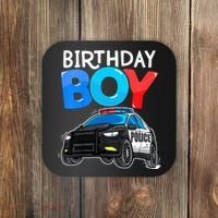 Birthday Police Car Policeman Theme Birthday Coaster thumb 0