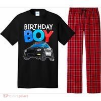Birthday Police Car Policeman Theme Birthday Pajama Set thumb 0
