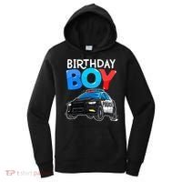 Birthday Police Car Policeman Theme Birthday Women's Hoodie thumb 0