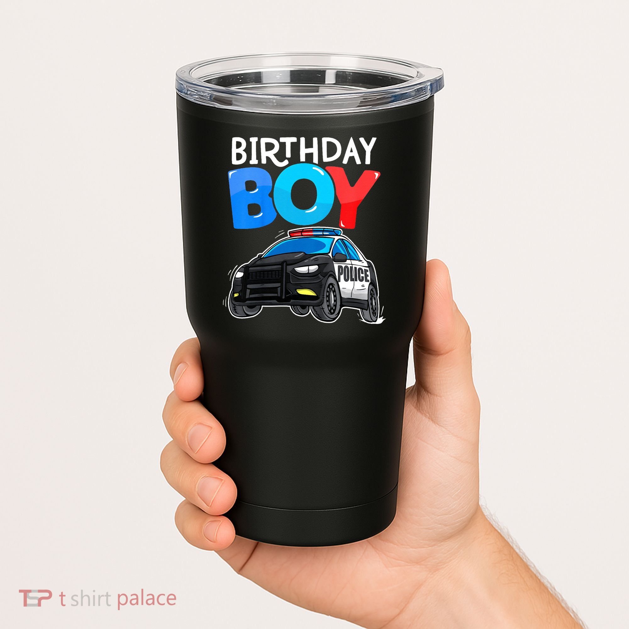 Birthday Police Car Policeman Theme Birthday Tumbler