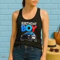 Birthday Police Car Policeman Theme Birthday Women's Tank Top thumb 2
