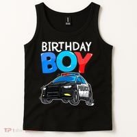 Birthday Police Car Policeman Theme Birthday Tank Top thumb 2