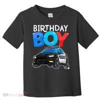 Birthday Police Car Policeman Theme Birthday Toddler T-Shirt thumb 0