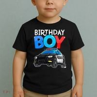 Birthday Police Car Policeman Theme Birthday Toddler T-Shirt thumb 2