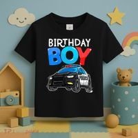 Birthday Police Car Policeman Theme Birthday Toddler T-Shirt thumb 3