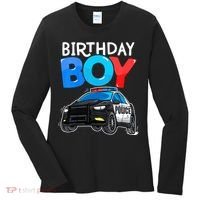 Birthday Police Car Policeman Theme Birthday Women's Long Sleeve Shirt thumb 0
