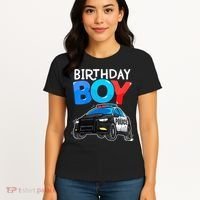 Birthday Police Car Policeman Theme Birthday Women's T-Shirt thumb 4