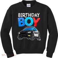 Birthday Police Car Policeman Theme Birthday Kids Sweatshirt thumb 0