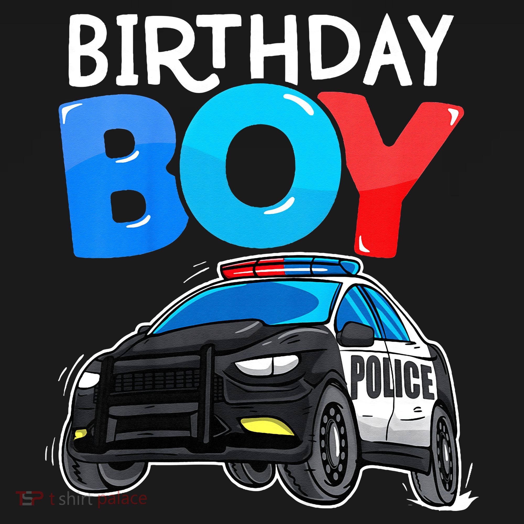 Birthday Police Car Policeman Theme Birthday Kids Sweatshirt