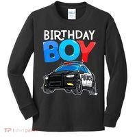 Birthday Police Car Policeman Theme Birthday Kids Long Sleeve Shirt thumb 0