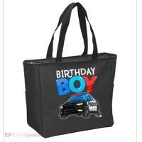 Birthday Police Car Policeman Theme Birthday Tote Bag thumb 2