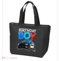 Birthday Police Car Policeman Theme Birthday Tote Bag thumb 3