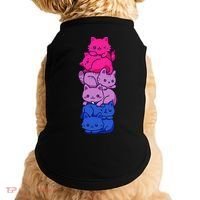Bi Pride Cat LGBT Bisexual Flag Cute Kawaii Cats Pile Gift Doggie Tank thumb 0