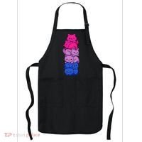 Bi Pride Cat LGBT Bisexual Flag Cute Kawaii Cats Pile Gift Apron thumb 0