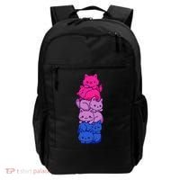 Bi Pride Cat LGBT Bisexual Flag Cute Kawaii Cats Pile Gift Backpack thumb 0