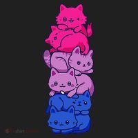 Bi Pride Cat LGBT Bisexual Flag Cute Kawaii Cats Pile Gift Hat thumb 2