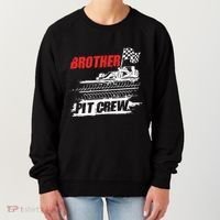 Brother Pit Crew Car Racing Checkered Flag Racer Matching Women's Sweatshirt thumb 0