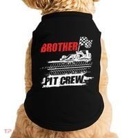 Brother Pit Crew Car Racing Checkered Flag Racer Matching Doggie Tank thumb 0