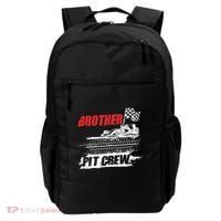 Brother Pit Crew Car Racing Checkered Flag Racer Matching Backpack thumb 0