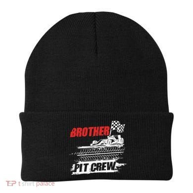 Brother Pit Crew Car Racing Checkered Flag Racer Matching Beanie