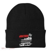 Brother Pit Crew Car Racing Checkered Flag Racer Matching Beanie thumb 0