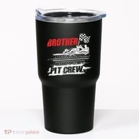 Brother Pit Crew Car Racing Checkered Flag Racer Matching Tumbler thumb 0
