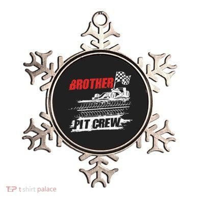 Brother Pit Crew Car Racing Checkered Flag Racer Matching Ornament