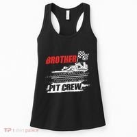 Brother Pit Crew Car Racing Checkered Flag Racer Matching Women's Tank Top thumb 0