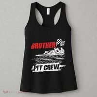 Brother Pit Crew Car Racing Checkered Flag Racer Matching Women's Tank Top thumb 3