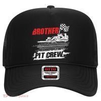 Brother Pit Crew Car Racing Checkered Flag Racer Matching Hat thumb 0