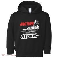 Brother Pit Crew Car Racing Checkered Flag Racer Matching Toddler Hoodie thumb 0