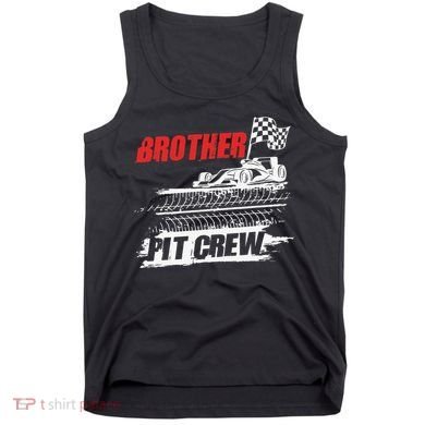 Brother Pit Crew Car Racing Checkered Flag Racer Matching Tank Top
