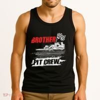 Brother Pit Crew Car Racing Checkered Flag Racer Matching Tank Top thumb 3