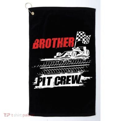 Brother Pit Crew Car Racing Checkered Flag Racer Matching Golf Towel