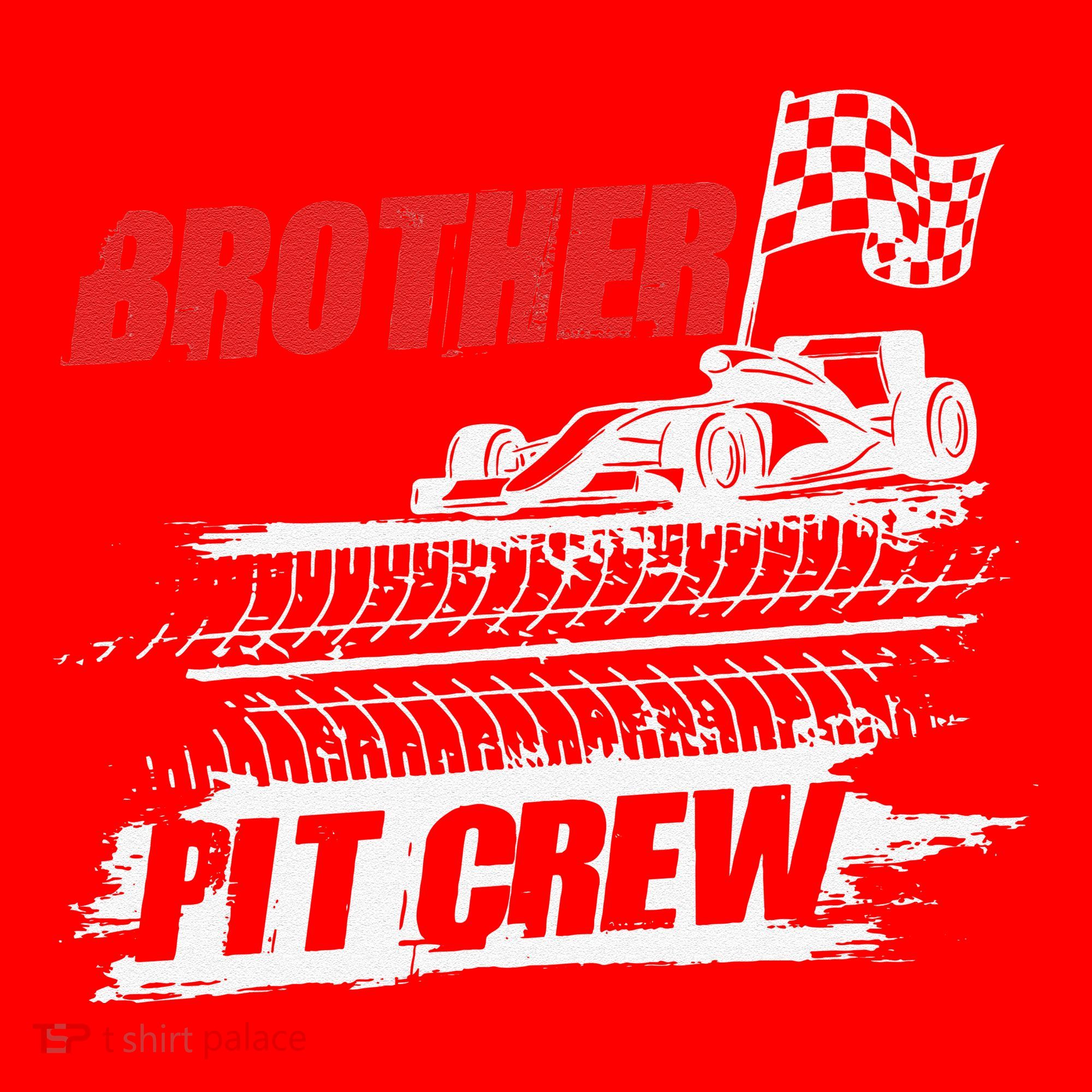 Brother Pit Crew Car Racing Checkered Flag Racer Matching Santa Hat