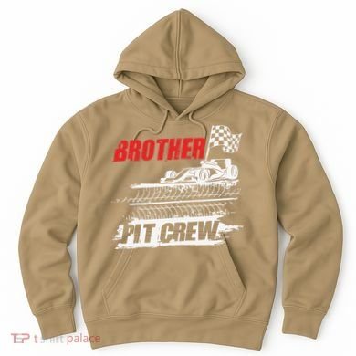 Brother Pit Crew Car Racing Checkered Flag Racer Matching Hoodie