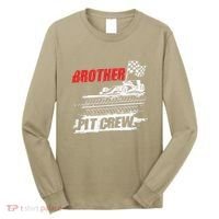 Brother Pit Crew Car Racing Checkered Flag Racer Matching Long Sleeve Shirt thumb 0