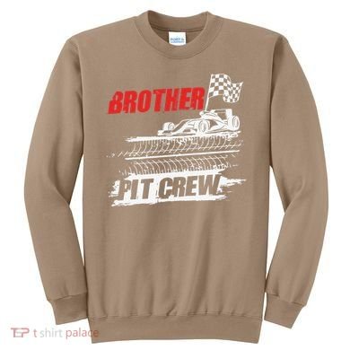 Brother Pit Crew Car Racing Checkered Flag Racer Matching Sweatshirt