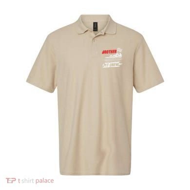 Brother Pit Crew Car Racing Checkered Flag Racer Matching Polo