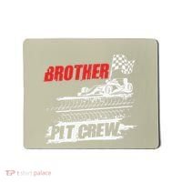 Brother Pit Crew Car Racing Checkered Flag Racer Matching Mousepad thumb 0