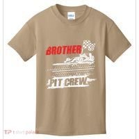 Brother Pit Crew Car Racing Checkered Flag Racer Matching Kids T-Shirt thumb 0