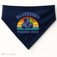 Blueberry Picking Crew Cute Family Blueberries Summer Fruit USA-Made Doggie Bandana thumb 0