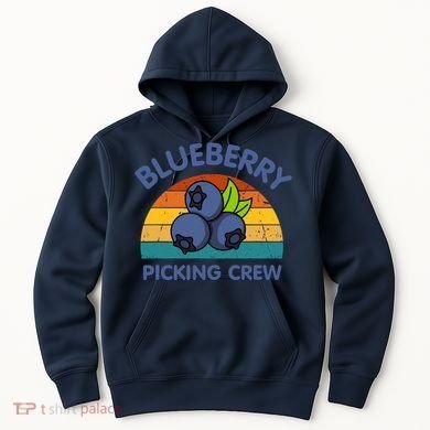 Blueberry Picking Crew Cute Family Blueberries Summer Fruit Hoodie