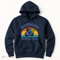 Blueberry Picking Crew Cute Family Blueberries Summer Fruit Hoodie thumb 0