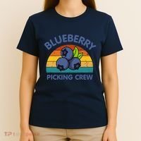 Blueberry Picking Crew Cute Family Blueberries Summer Fruit T-Shirt thumb 4