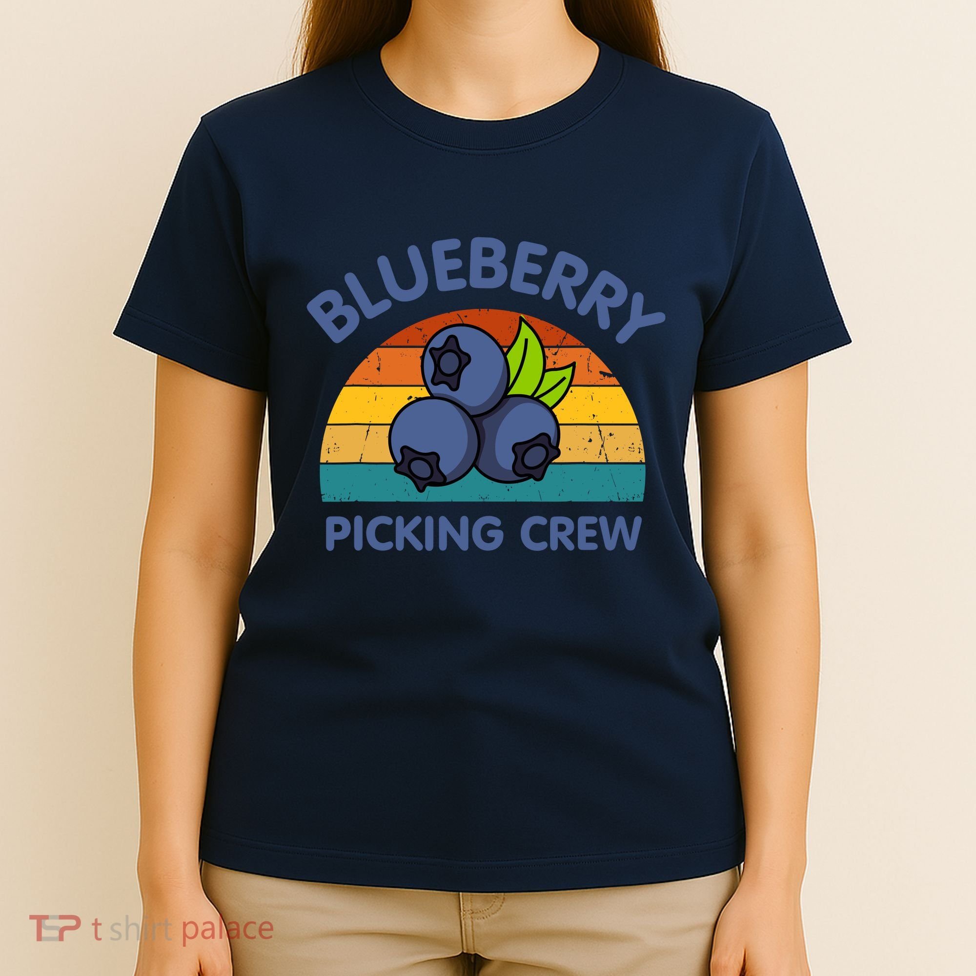 Blueberry Picking Crew Cute Family Blueberries Summer Fruit T-Shirt